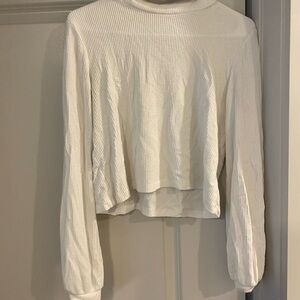 Aeropostale Cream Puff Sleeve Blouse